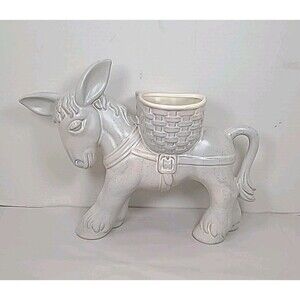 Vintage Large Handcrafted Haeger Vase Planter Donkey Mule EUC